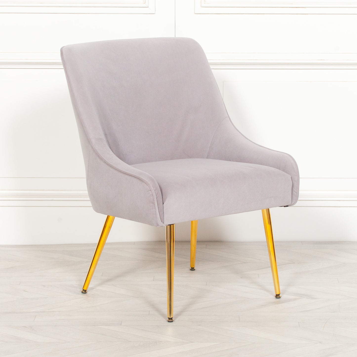 Maison Reproductions Grey Velvet Chair