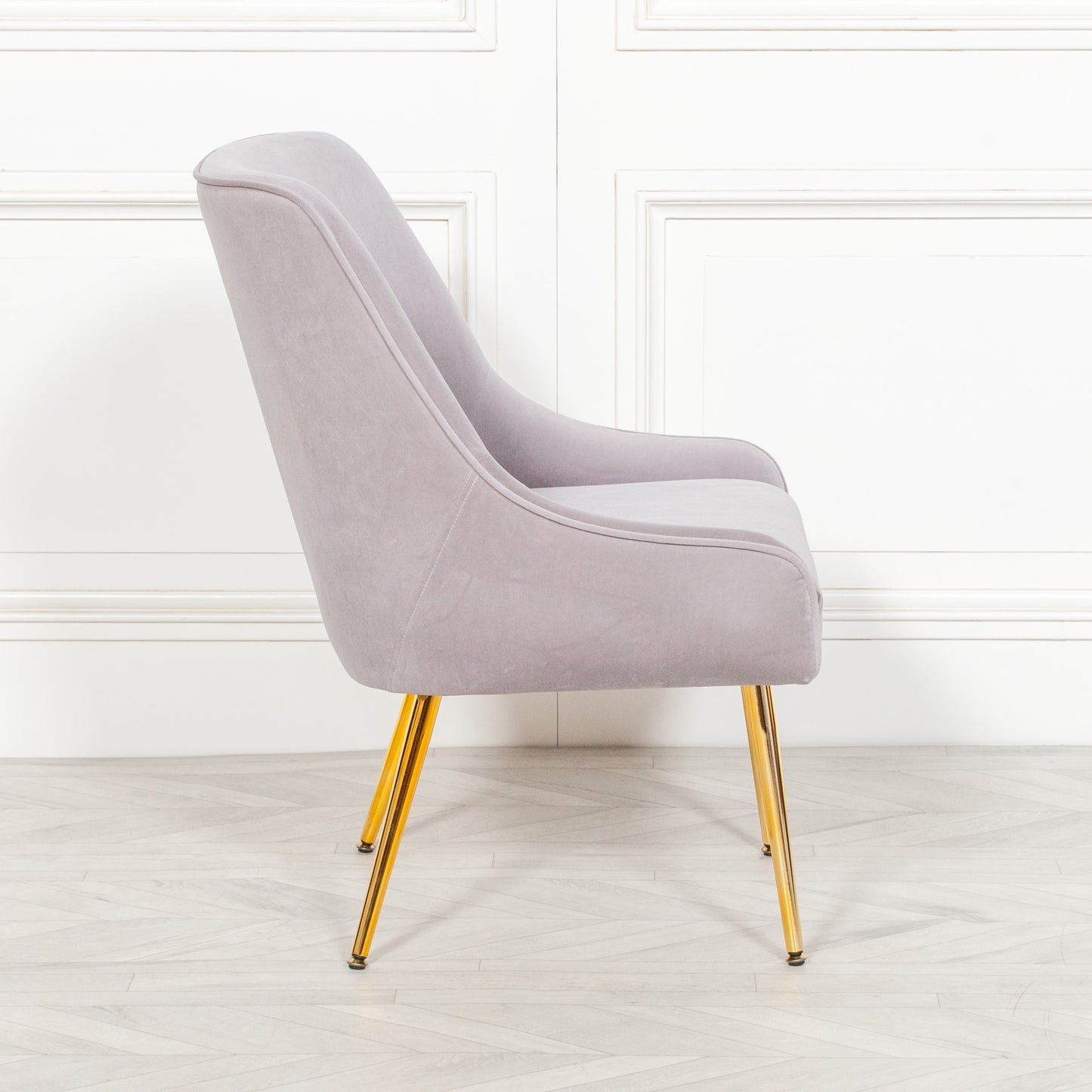 Maison Reproductions Grey Velvet Chair
