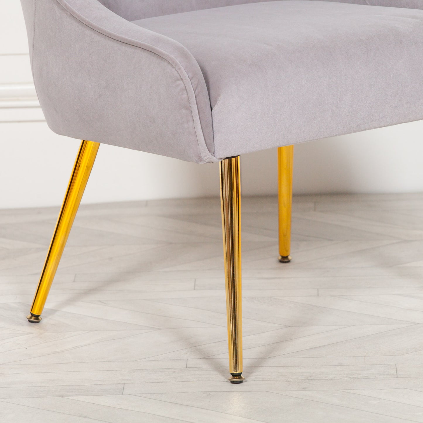Maison Reproductions Grey Velvet Chair