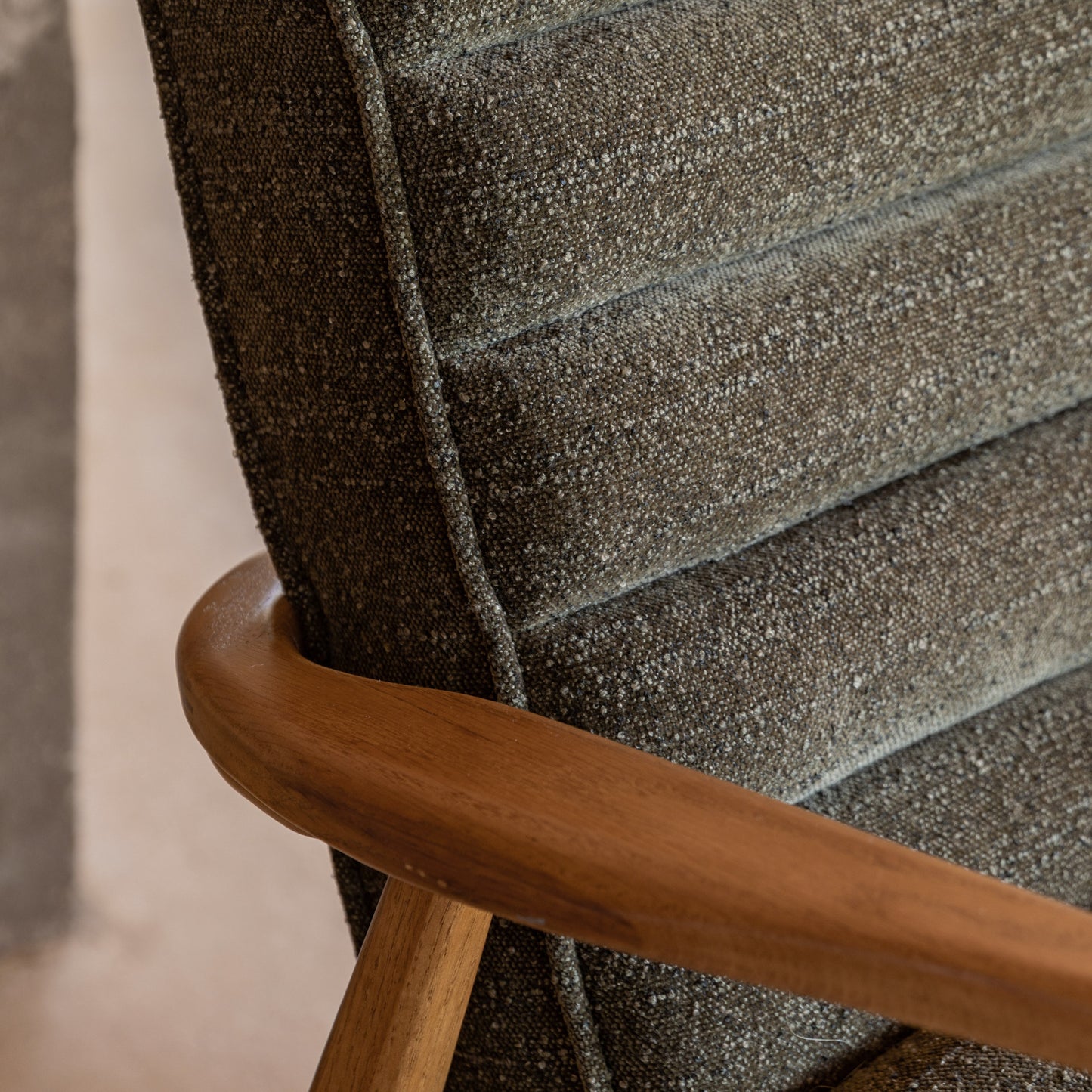 Datsun Armchair Green Boucle
