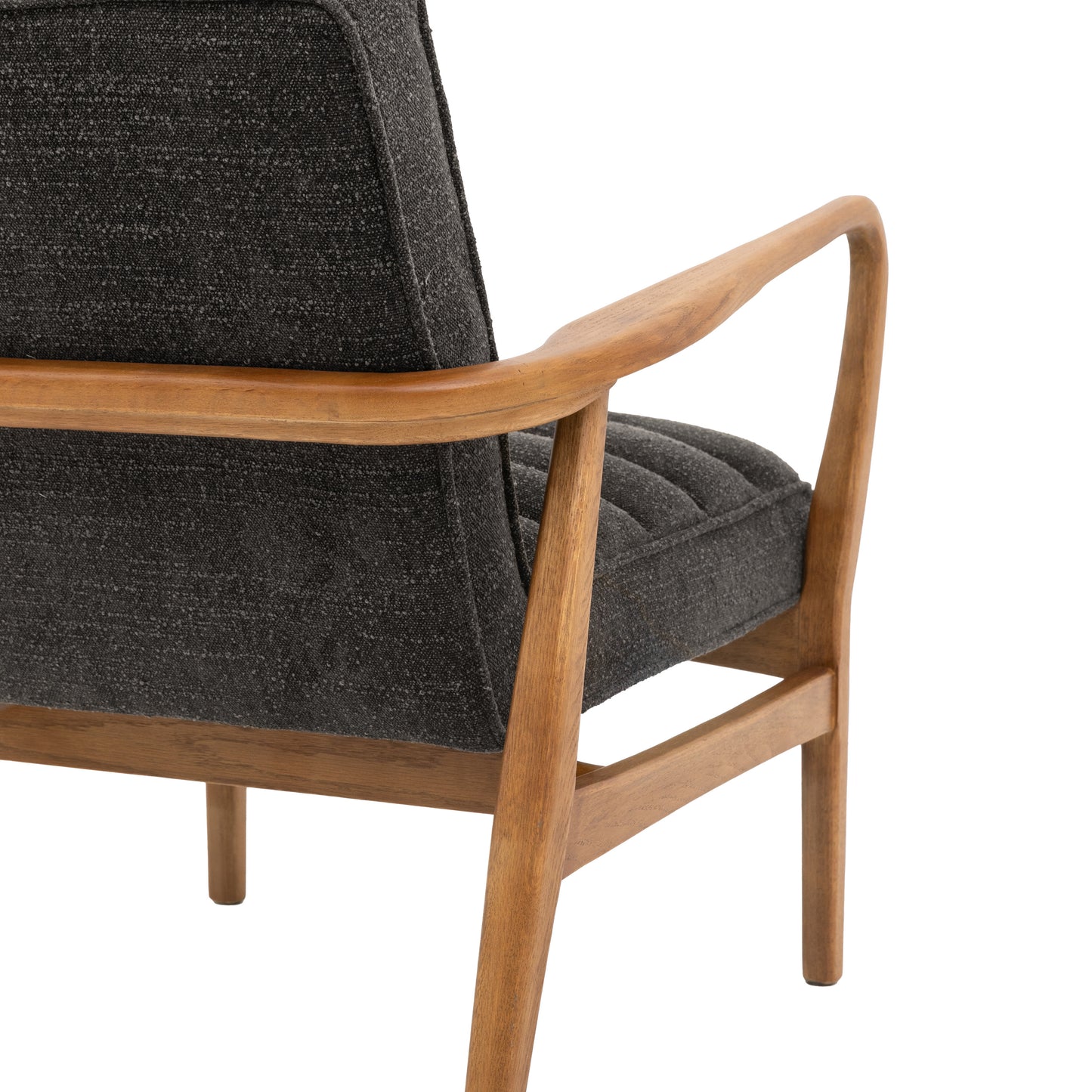 Datsun Armchair Charcoal Boucle