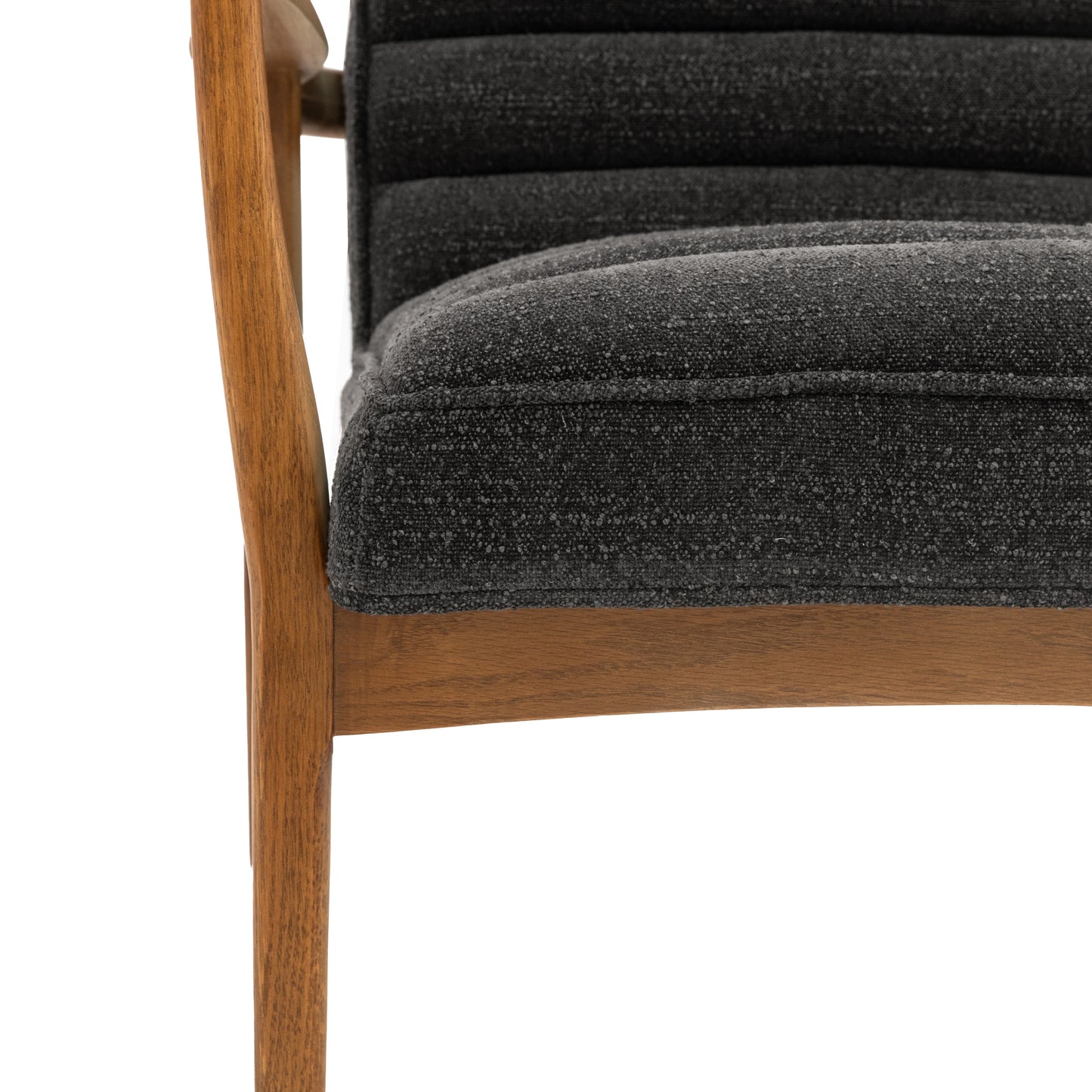 Datsun Armchair Charcoal Boucle