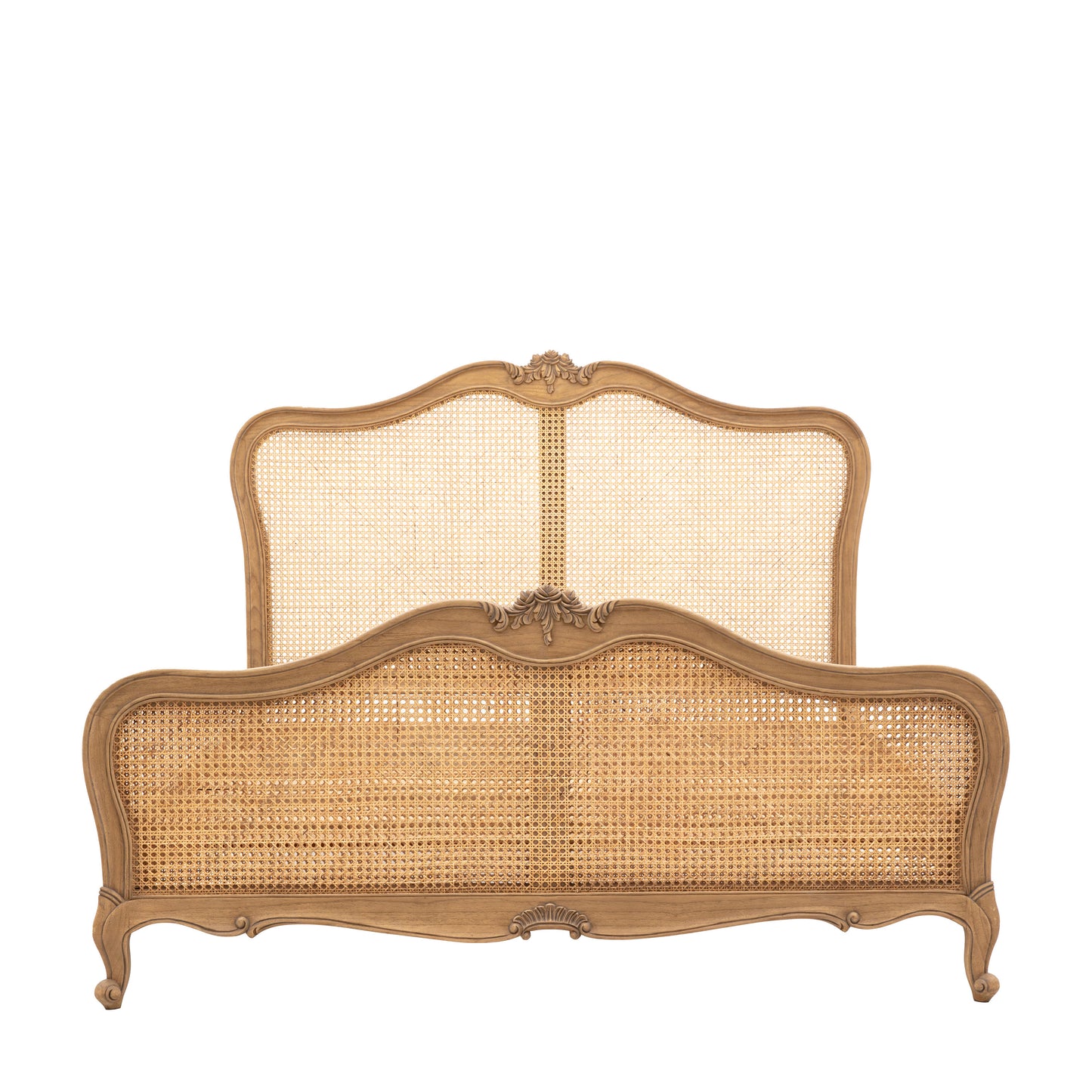 Chic Super King Cane Bed Weathered