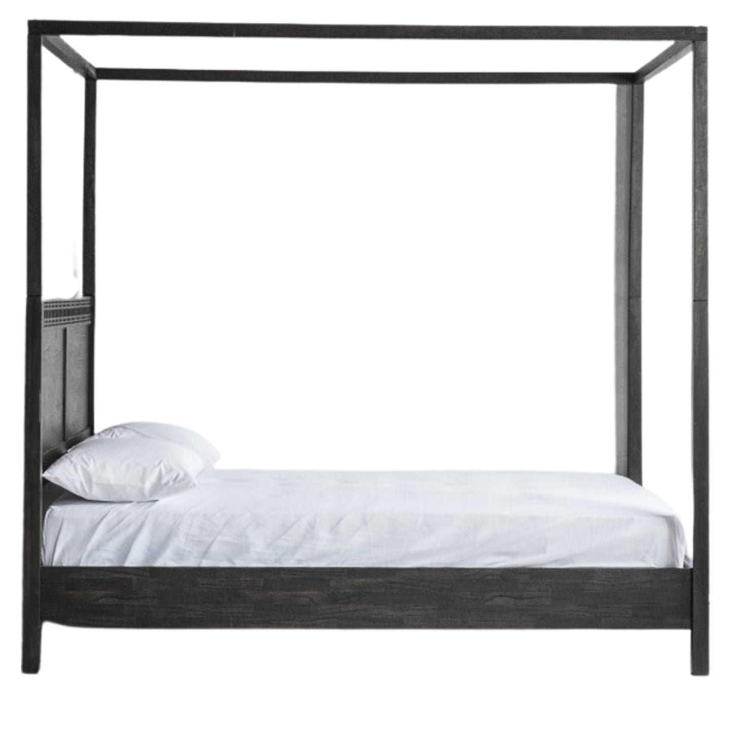 Boho Super King 4 Poster Bed Black