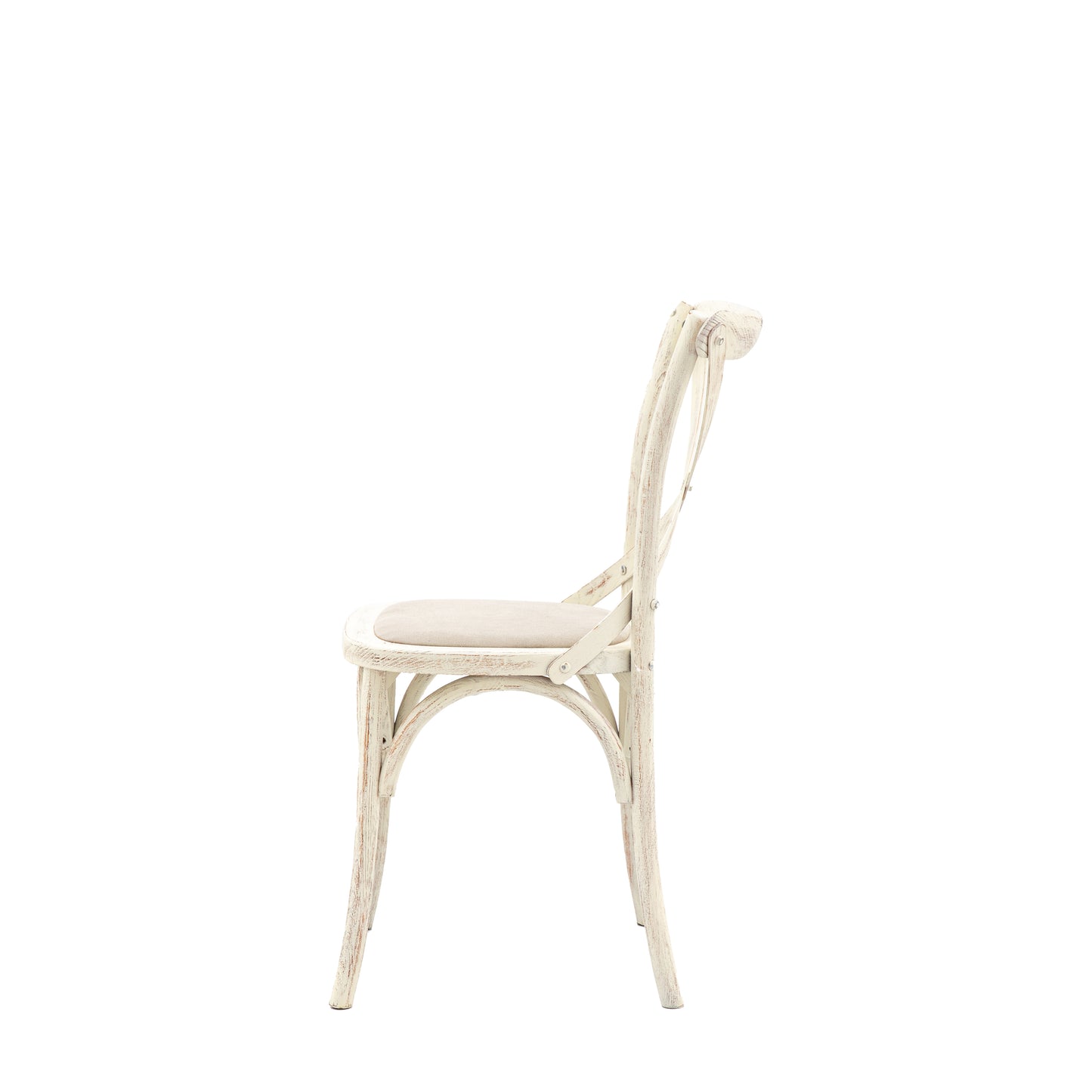 Cafe Chair White Linen 2 pk