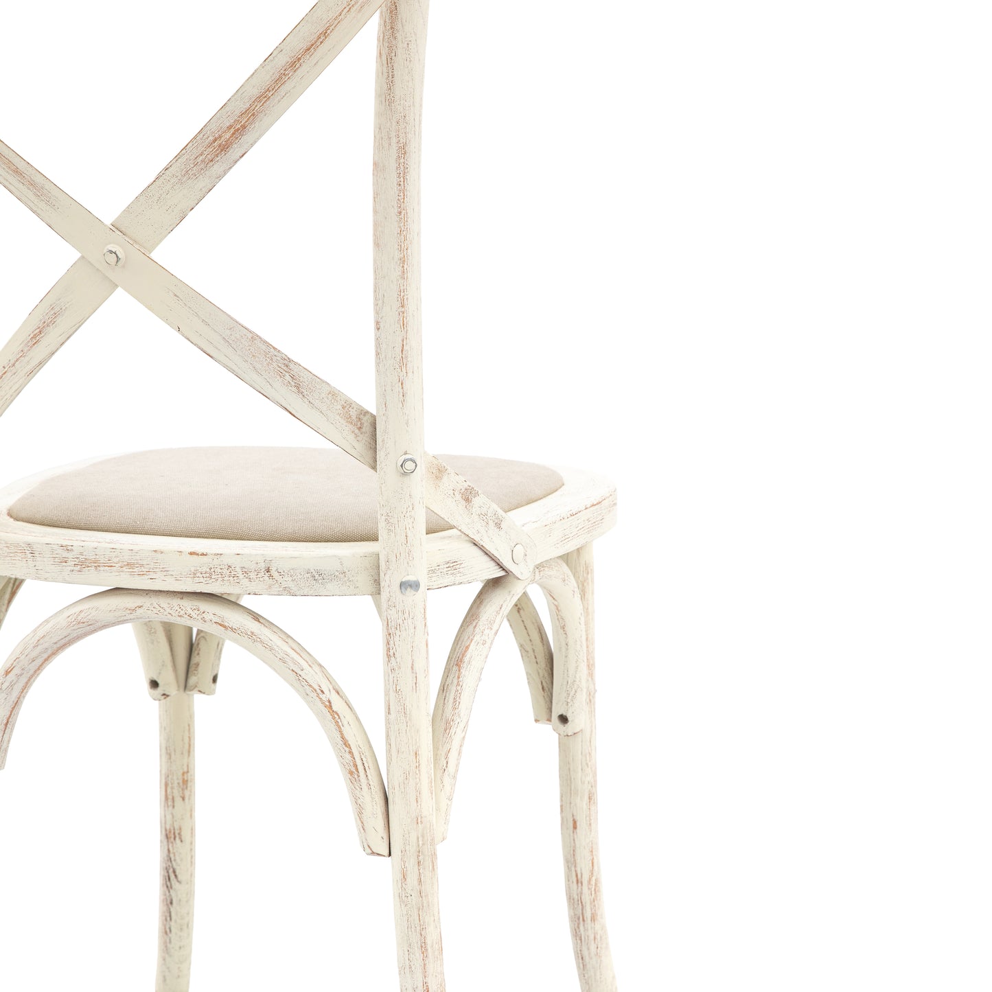 Cafe Chair White Linen 2 pk