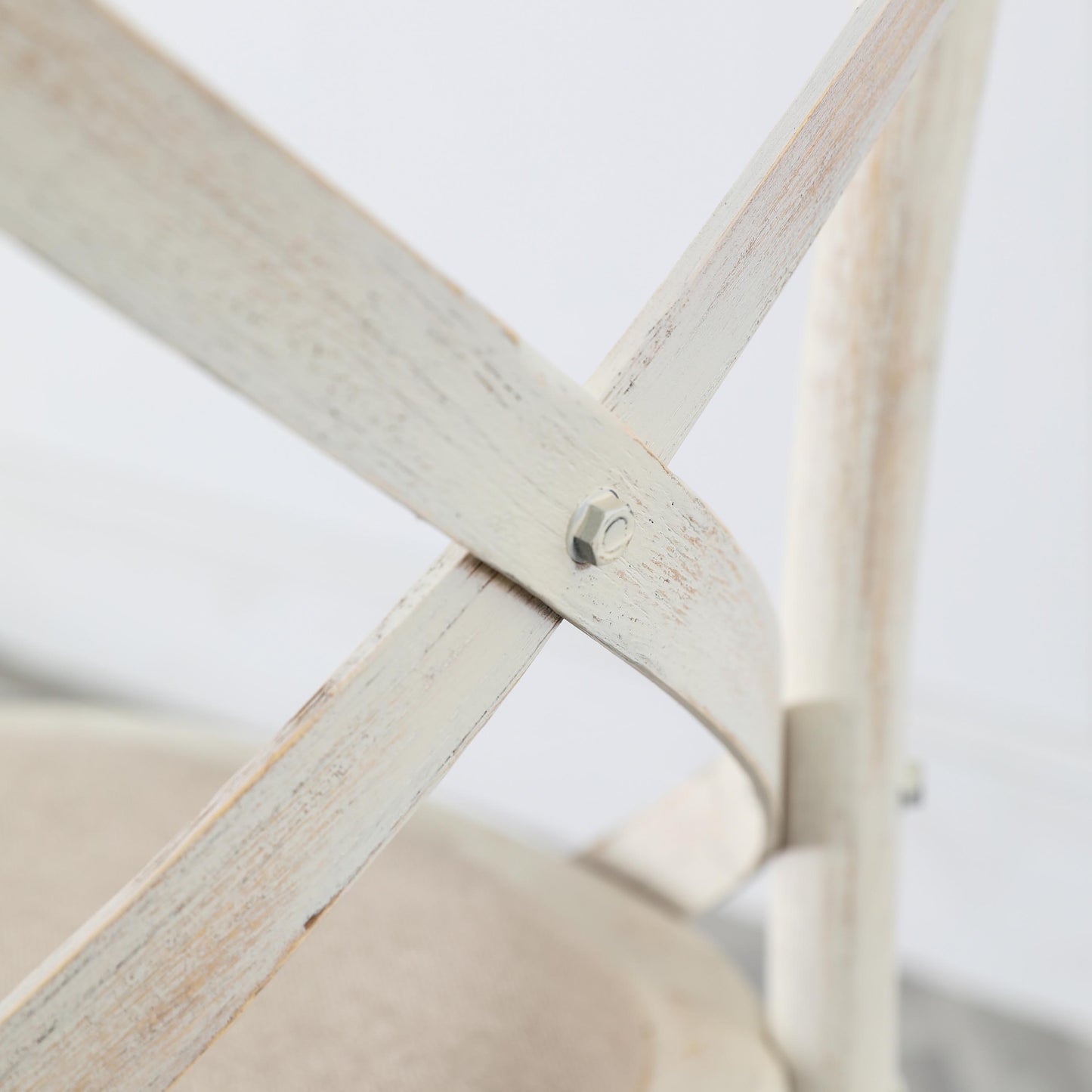 Cafe Chair White Linen 2 pk