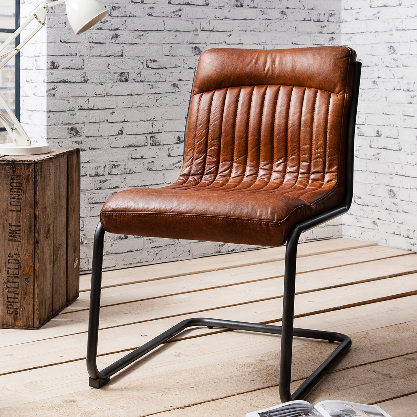 Capri Leather Chair Antique Brown