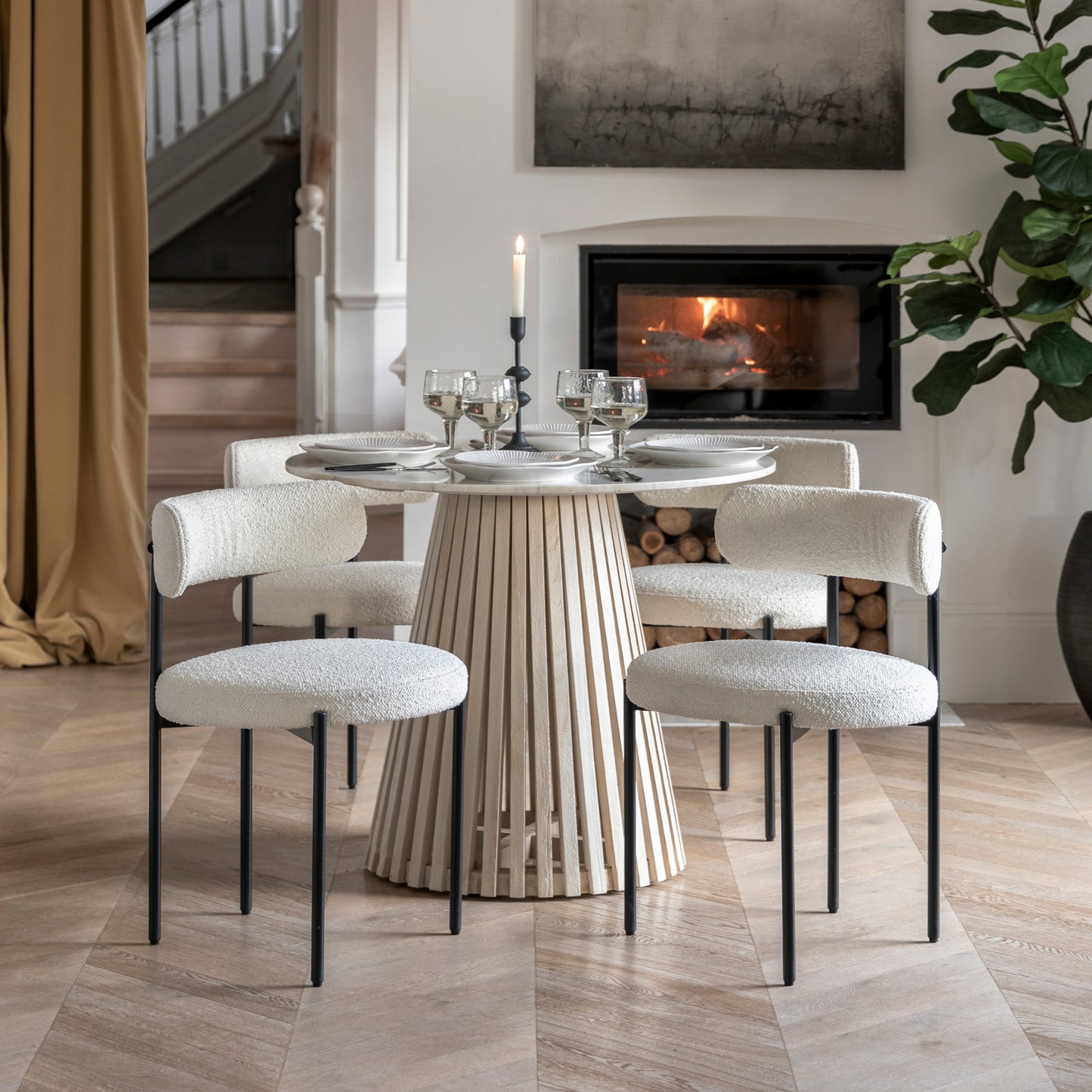 Aveley Dining Chair Vanilla 2pk