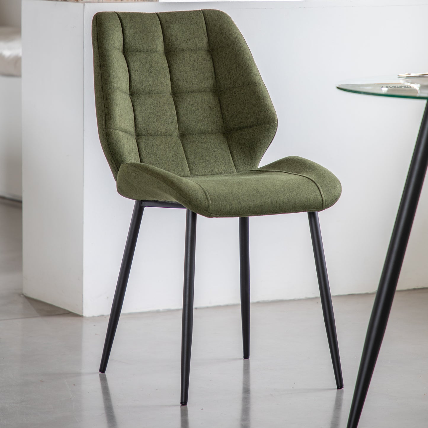 Manford Dining Chair Bottle Green 2pk