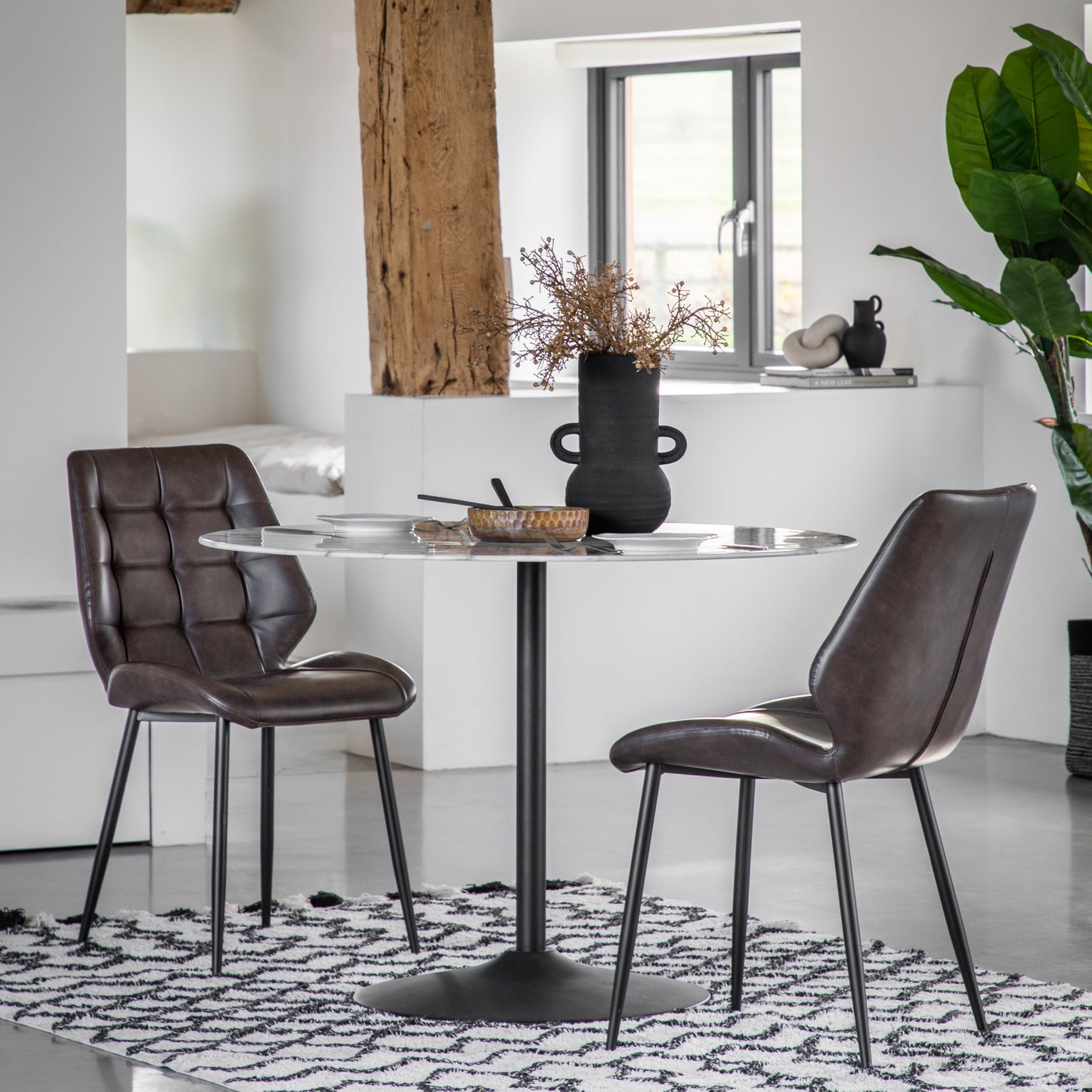 Manford Dining Chair Brown 2pk
