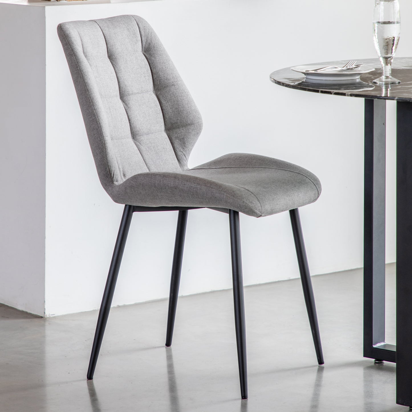 Manford Dining Chair Light Grey 2pk