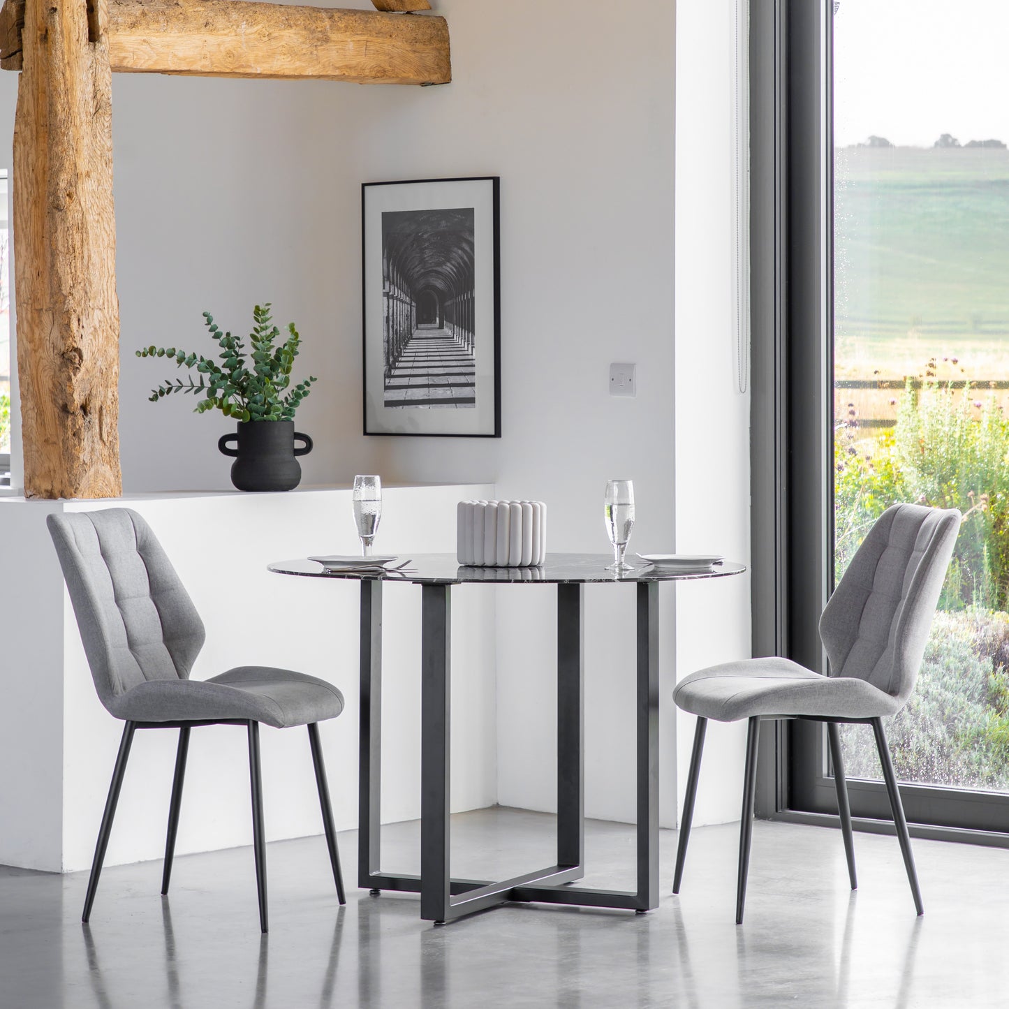 Manford Dining Chair Light Grey 2pk