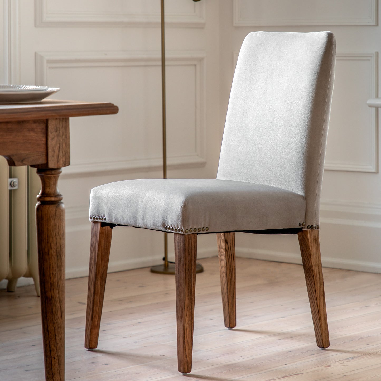 Highgrove Chair Dove Velvet 2pk