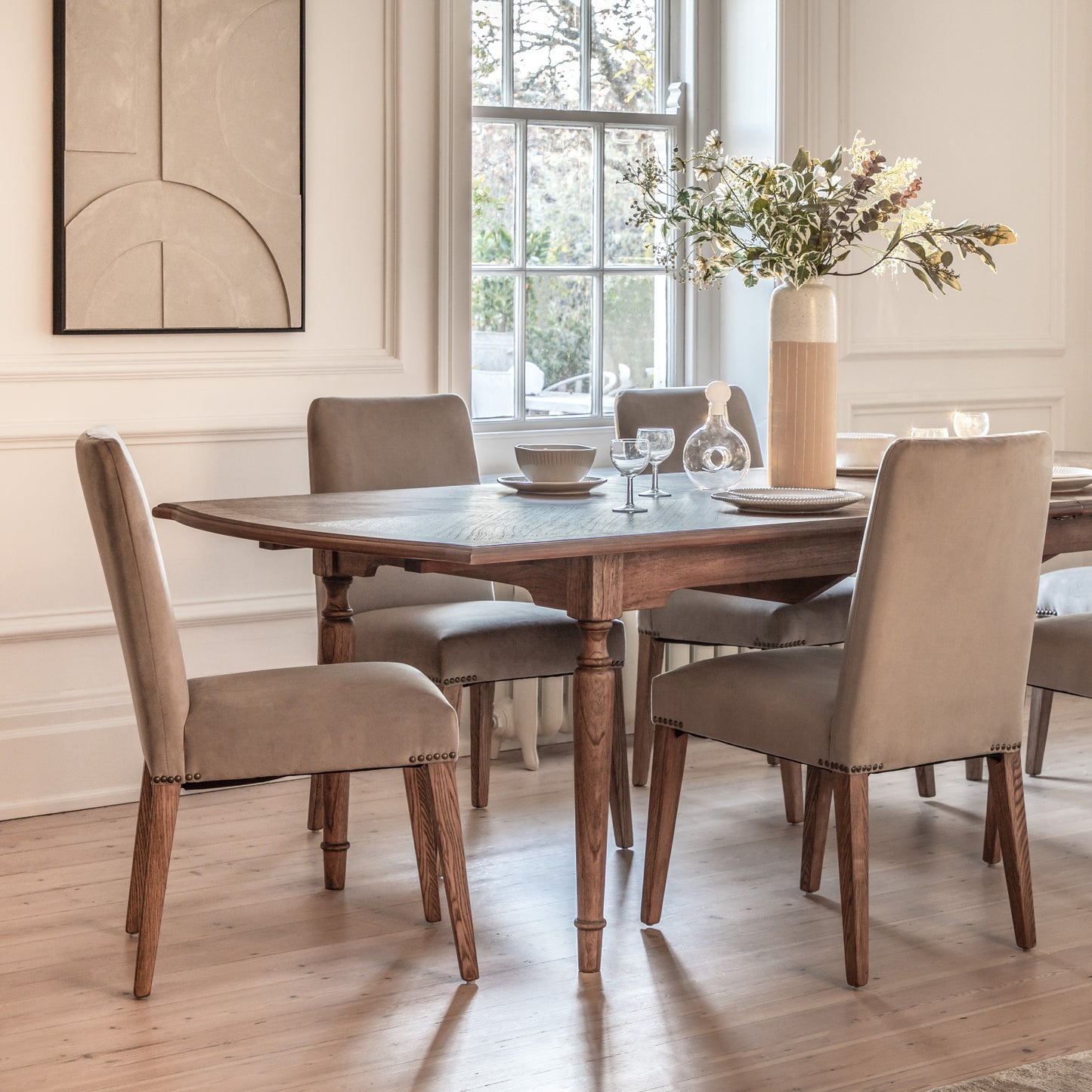 Highgrove Chair Dove Velvet 2pk
