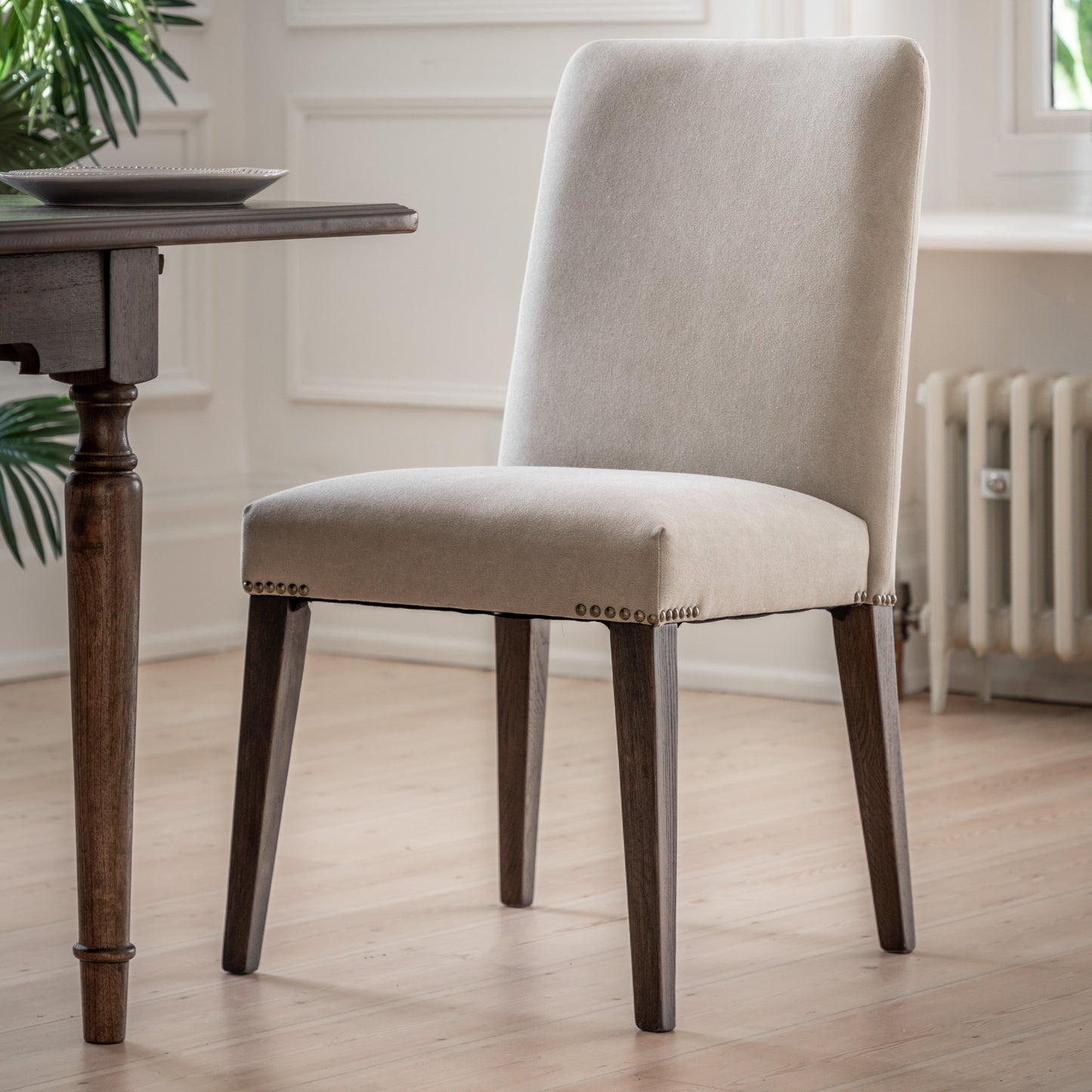 Madison Chair Cement Linen 2pk