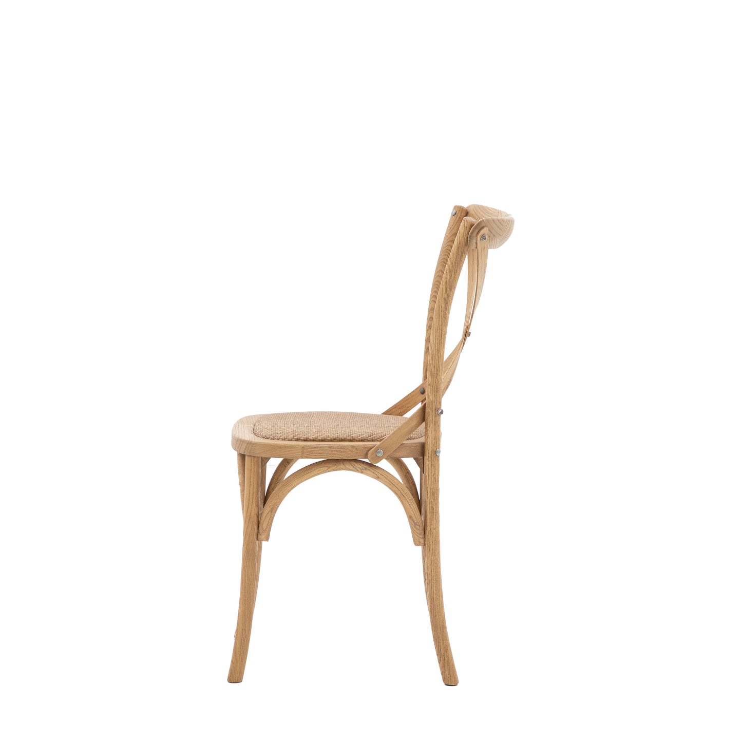 Cafe Chair Washed Oak Rattan 2 pk