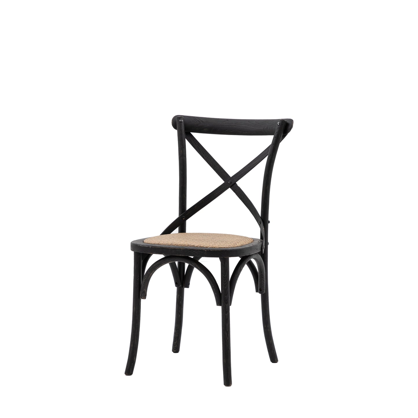Cafe Chair Black Rattan 2 pk