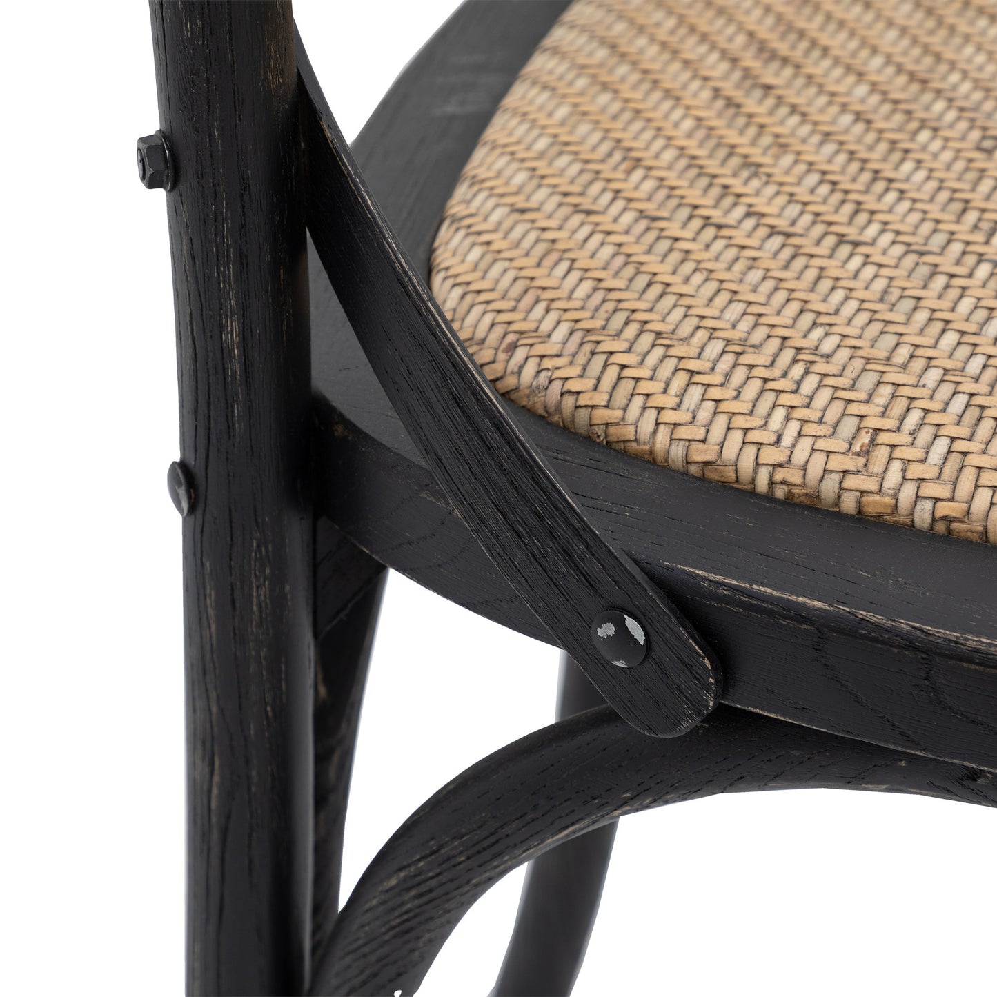 Cafe Chair Black Rattan 2 pk