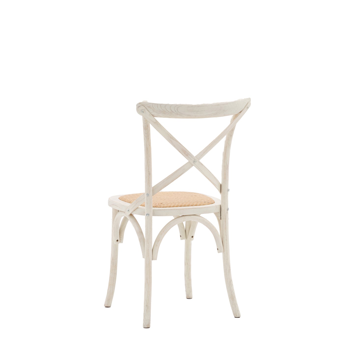 Cafe Chair White Rattan 2 pk