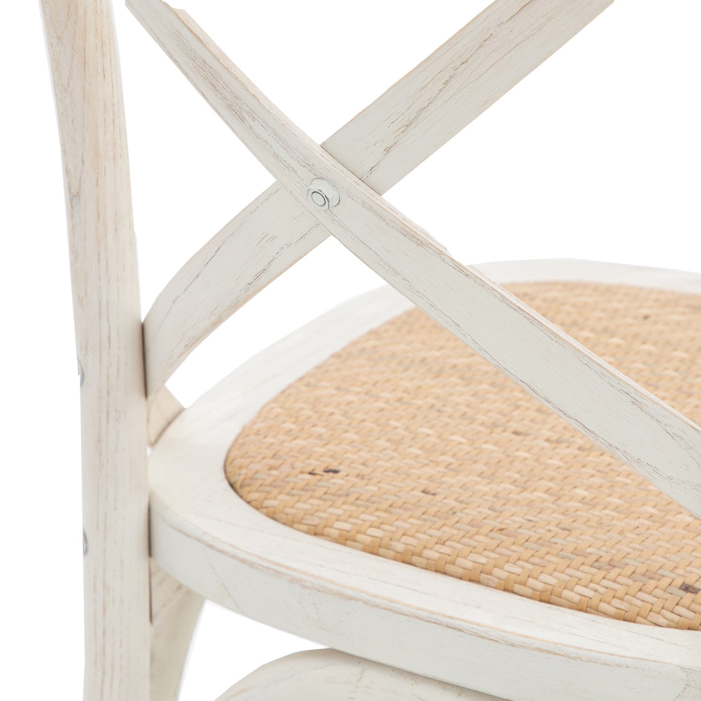 Cafe Chair White Rattan 2 pk