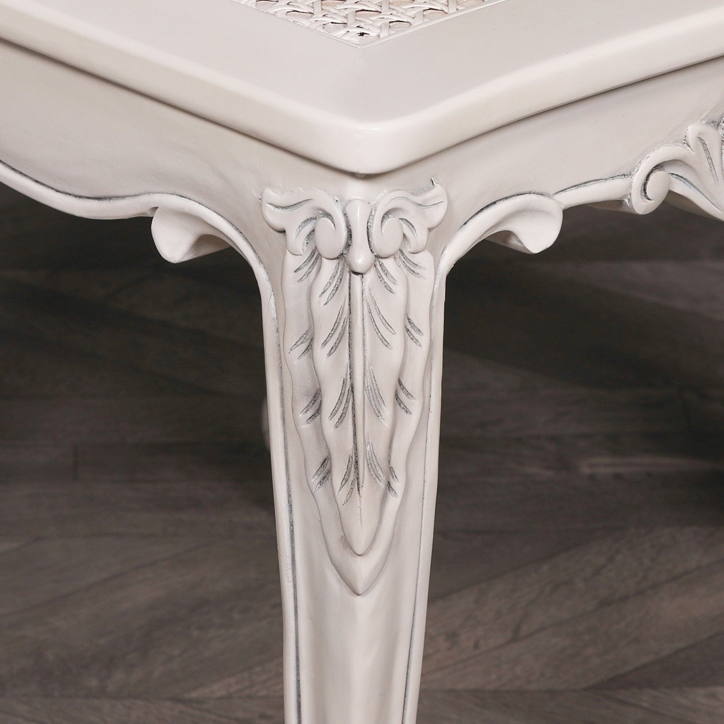 Off White Rattan Dining / Bedroom Chair