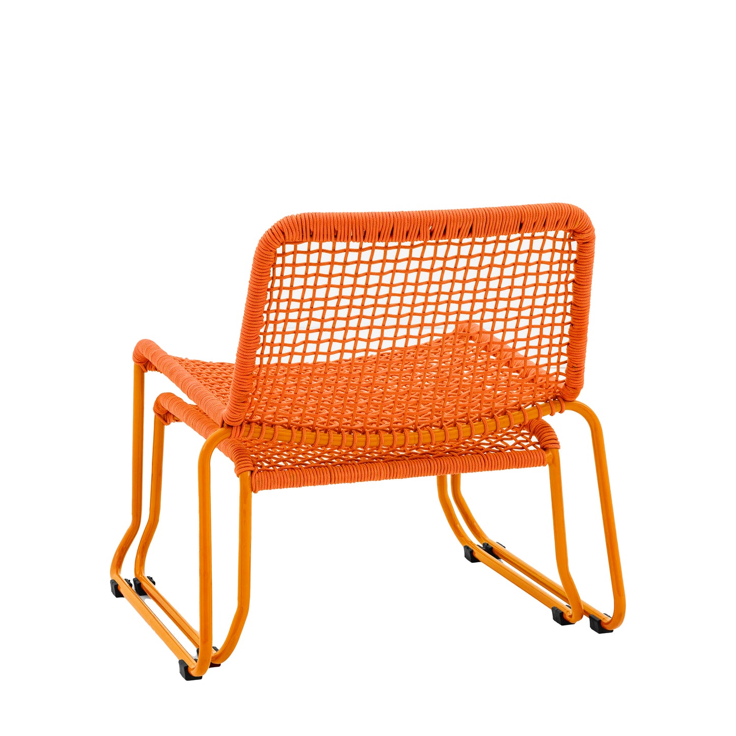Sassano Lounge Chair with Footstool Orange