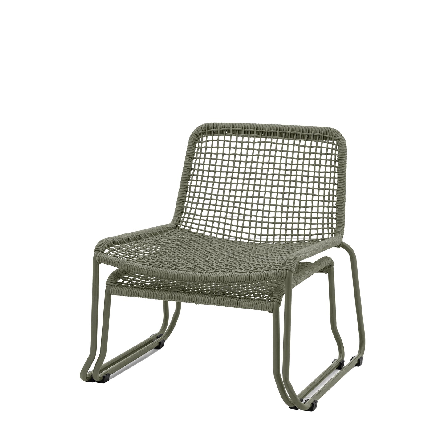 Sassano Lounge Chair with Footstool Green