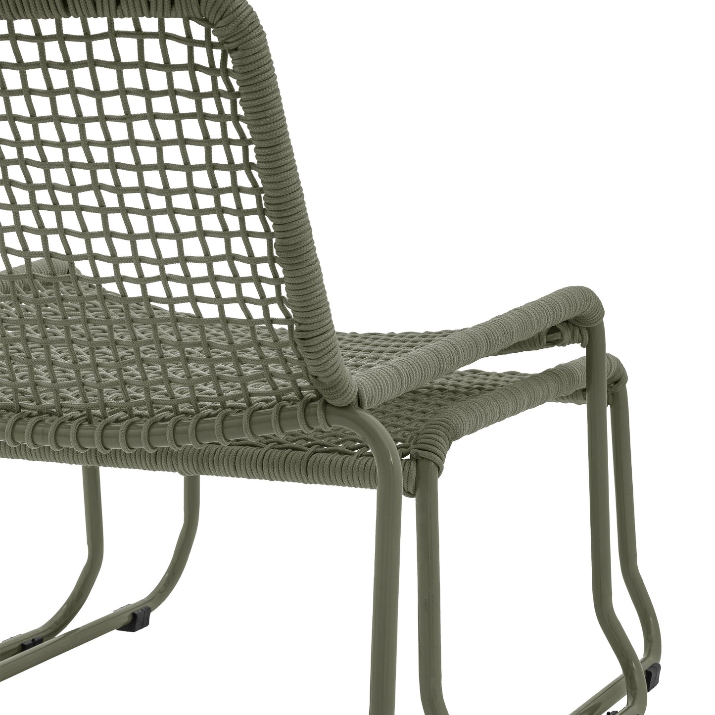 Sassano Lounge Chair with Footstool Green