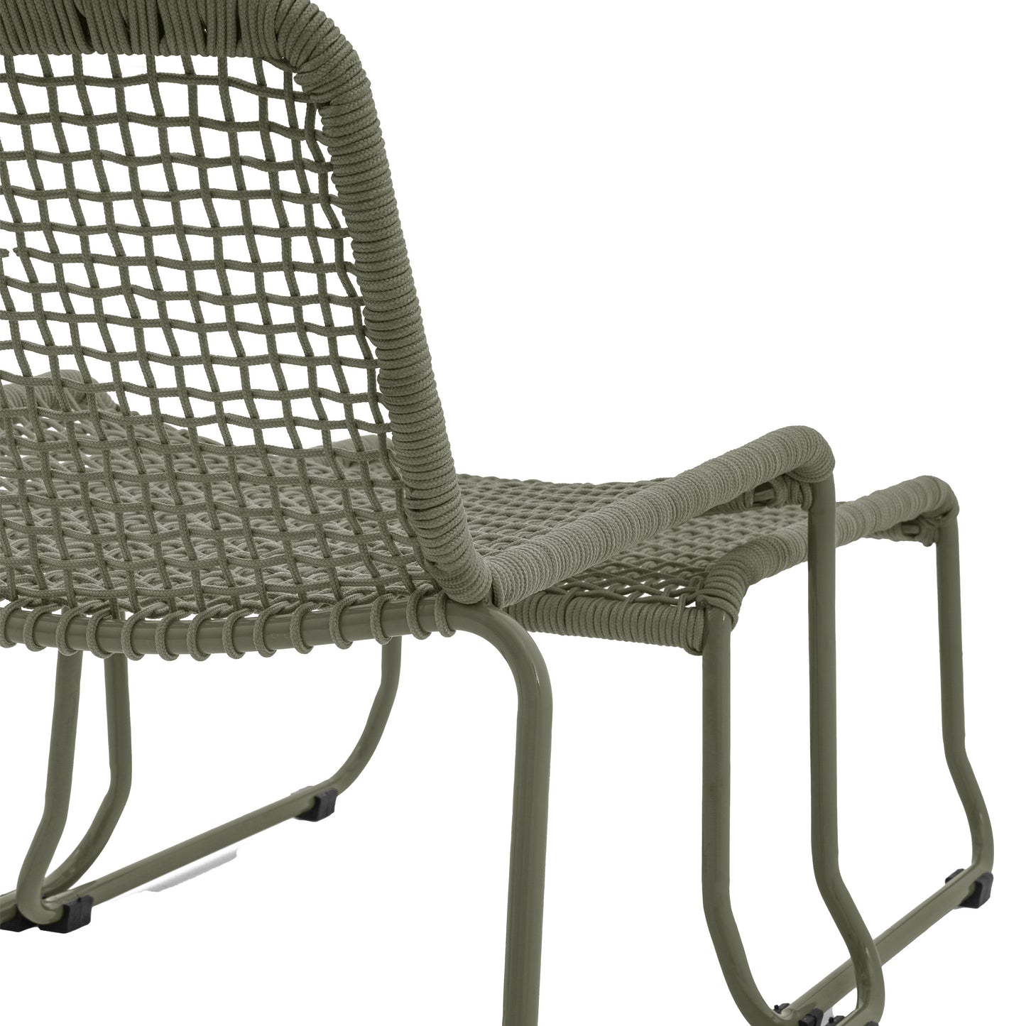 Sassano Lounge Chair with Footstool Green