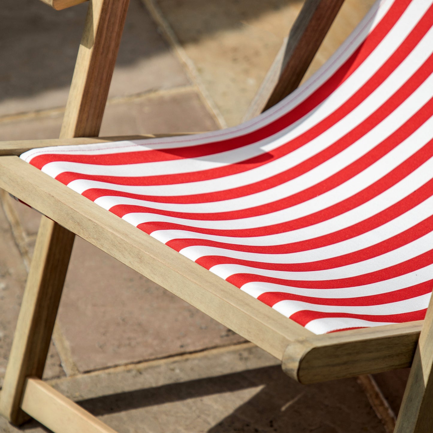 Deck Chair Stripped Red