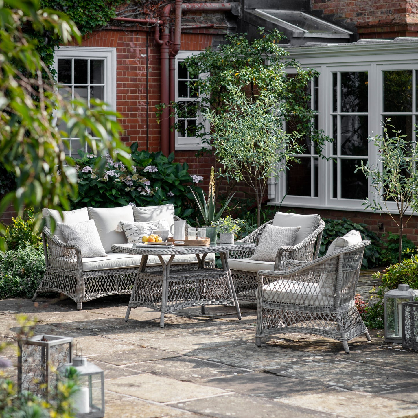 Menton Country Sofa Dining/Tea Set Stone