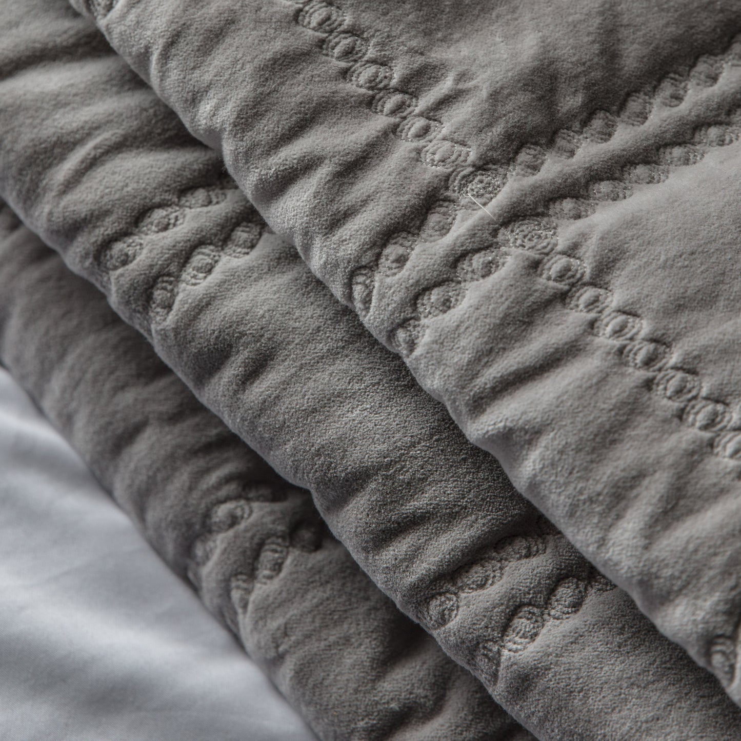 Quilted Diamond Bedspread Charcoal