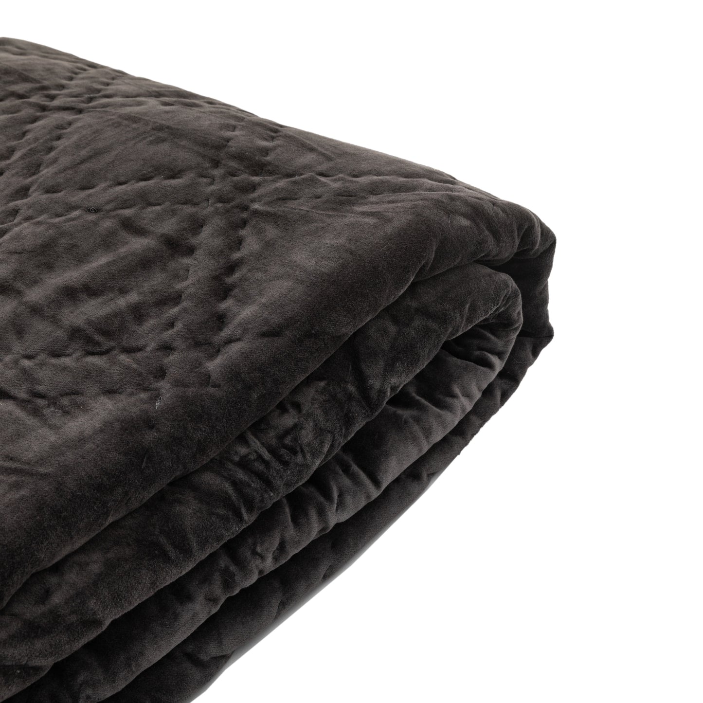 Quilted Diamond Bedspread Charcoal