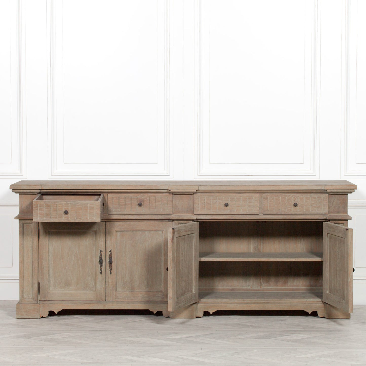 Rustic Classical 232Cm Sideboard