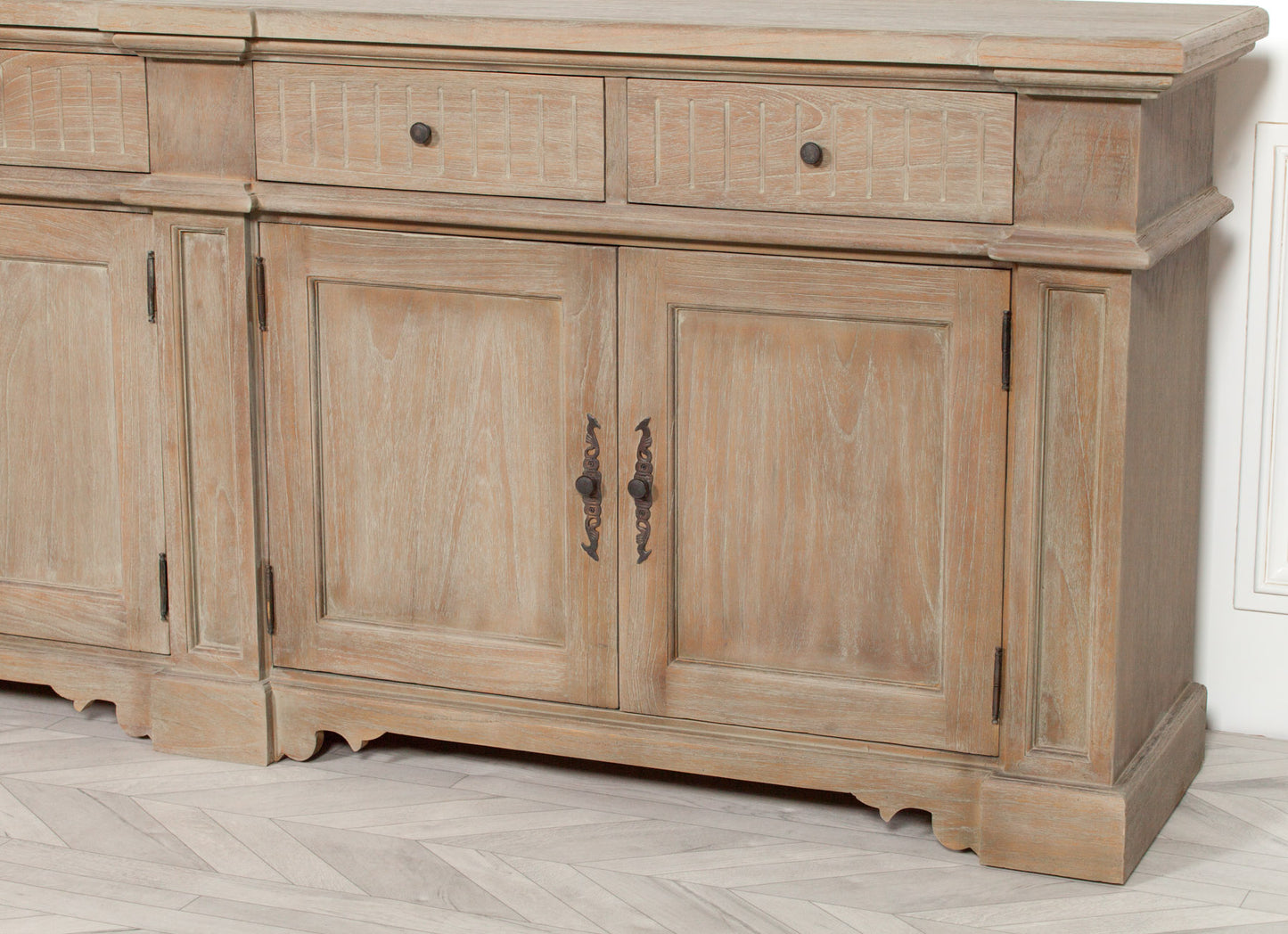 Rustic Classical 232Cm Sideboard