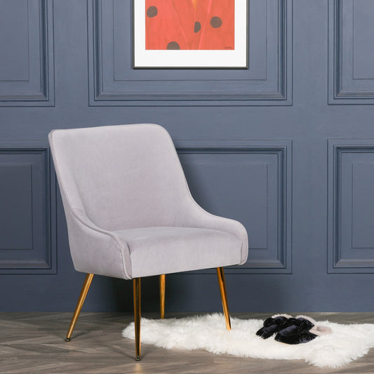 Maison Reproductions Grey Velvet Chair