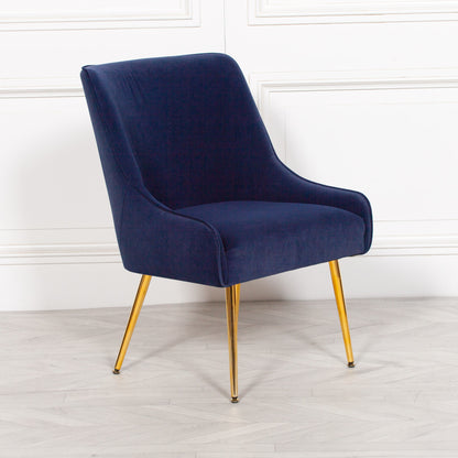 Maison Reproductions Blue Velvet Chair