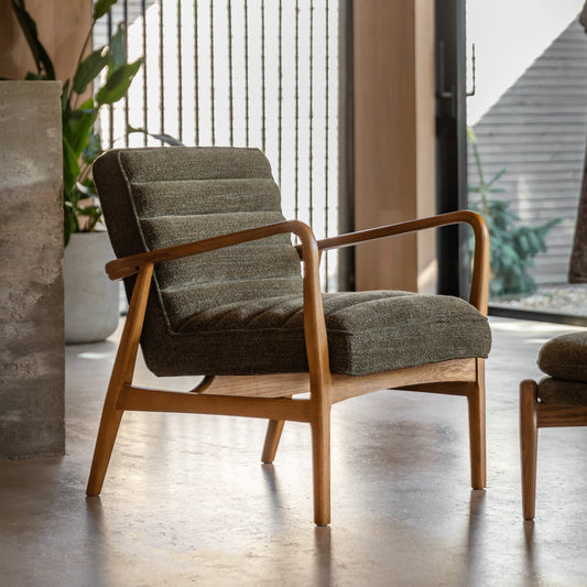 Datsun Armchair Green Boucle