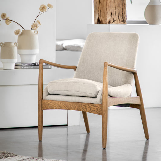 Carrera Armchair Natural Linen