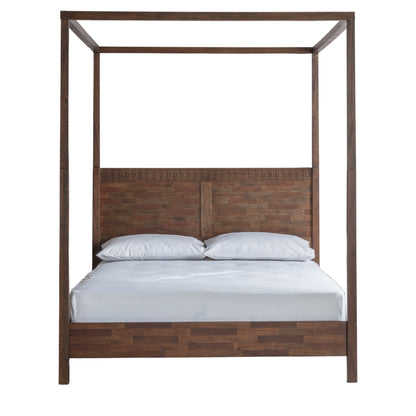 Boho Super King 4 Poster Bed Brown