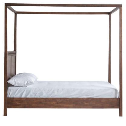 Boho Super King 4 Poster Bed Brown