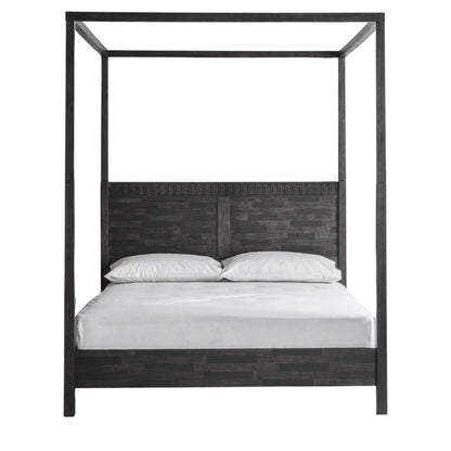 Boho Super King 4 Poster Bed Black