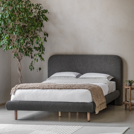 Rabley King Bedstead Charcoal