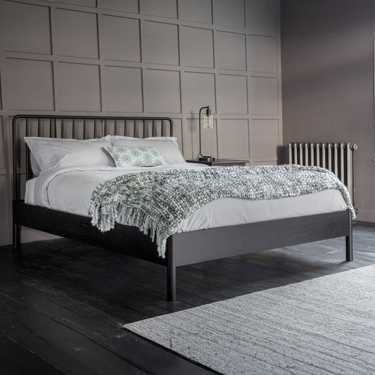 Wycombe King Spindle Bed Black