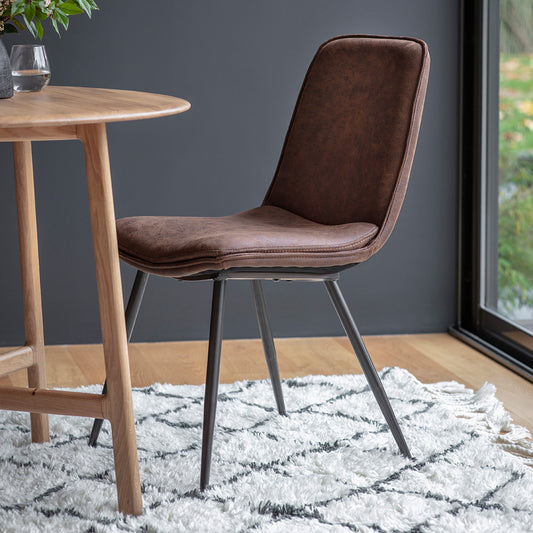 Newton Chair Brown 2pk