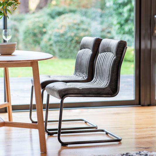 Capri Leather Chair Antique Ebony