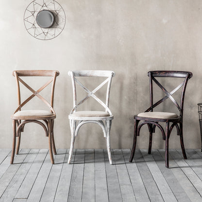 Cafe Chair Black Linen 2 pk