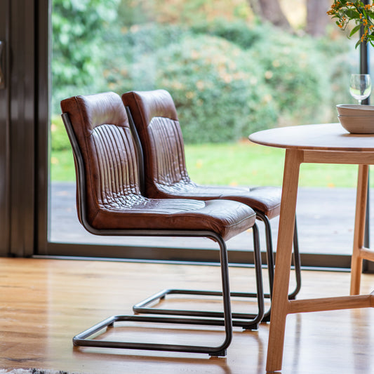 Capri Leather Chair Antique Brown