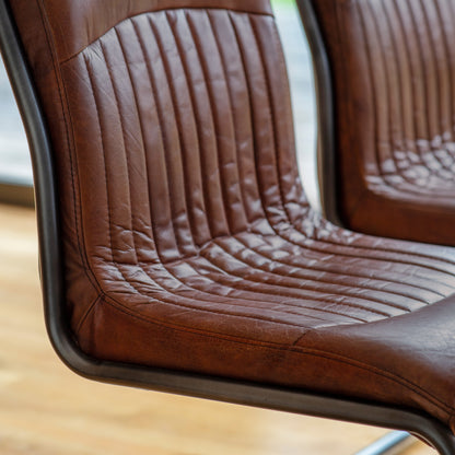 Capri Leather Chair Antique Brown